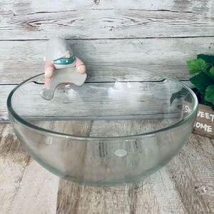 NWT Gorgeous Big 8” Glass Food container with Ceramic Hanging Removable Gnome